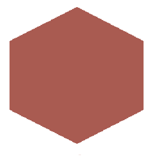 Losa hidráulica lisa con forma hexagonal