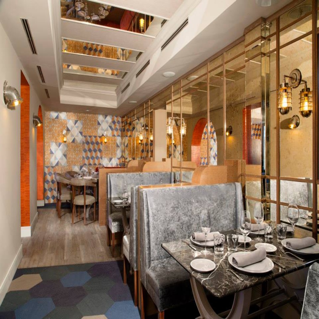Restaurante con azulejos y baldosas hidráulicas